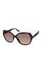 Kenneth Cole Women's Sunglasses with Brown Tartaruga Plastic Frame and Brown Gradient Lens