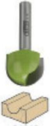Luna Curved Semi-circular Wood Router Bit 4.5 X 8mm 210100202
