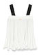 Bluză pentru copii Fără mâneci Albă -girls’ Pleated Blouse-skirt-251gj2ql1