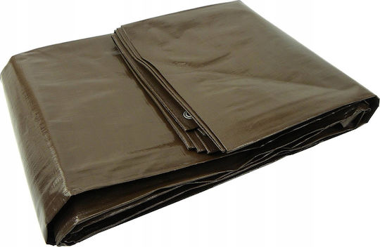 Geko Αδιάβροχος Μουσαμάς 200gr/m² 3x3μ. Βαρέως Τύπου Καφέ