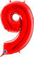 Rote Zahlenballons 66 cm 26" 9