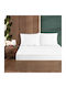 First Choice Bettwäsche-Set mit 2 Kissenbezügen King Size mit Gummiband 180x200cm. White 3Stück