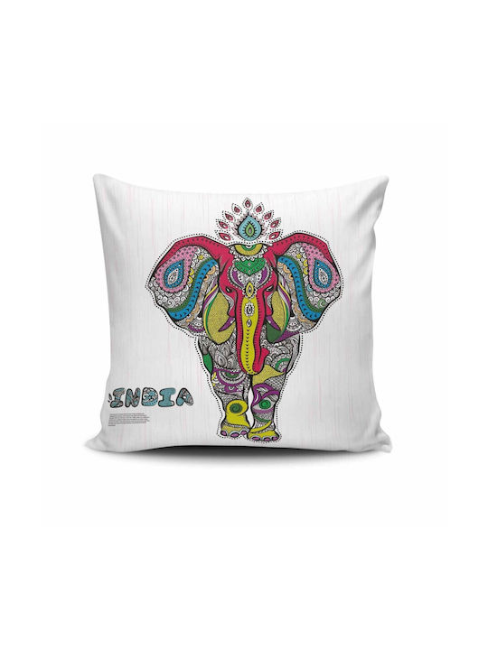 Lenjerii Deosebite Decorative Pillow Case from 100% Cotton Multicolour 43x43cm