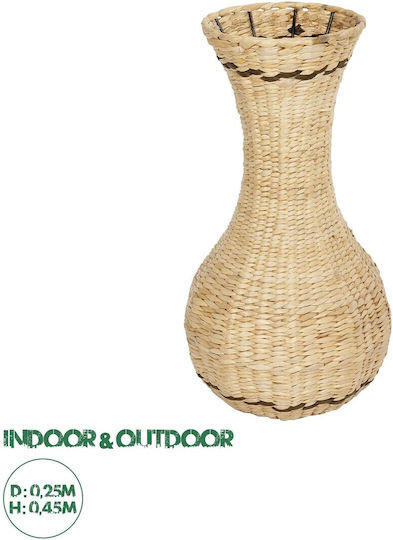 GloboStar Monaco Planter Wooden Beige 25x25x45cm.