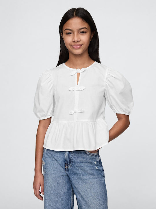 Bluză pentru copii Cu mânecă scurtă Off White