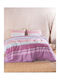 Rythmos Bettbezug-Set Baumwolle Übergröße mit 2 Kissenbezügen 225x250 Boost Pink