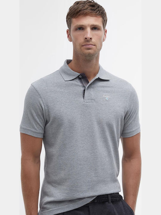 Polo Short Sleeve Blouse Grey Marl