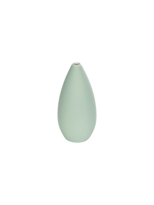 GloboStar Διακοσμητικό Βάζο Keramik Artificial Garden Seyhelles Türkis 8x8x16cm 1Stück