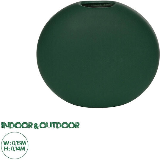 GloboStar Vază Ceramică Artificială Garden Menorca Verde Φ15xΥ14cm
