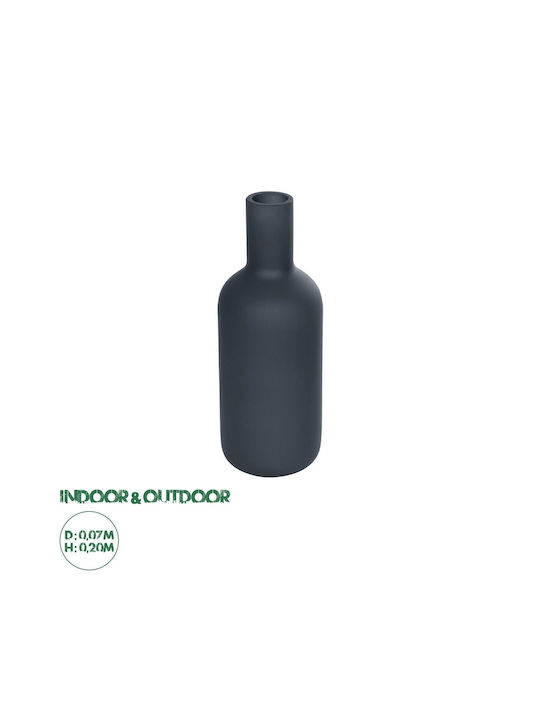 GloboStar Διακοσμητικό Βάζο Keramik Mystique Gray 7x7x20cm 1Stück