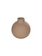 GloboStar Διακοσμητικό Βάζο Κεραμικό Artificial Garden Mauritius Καφέ Φ12xΥ14cm