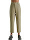 High Waist Women's Jean Trousers in Regular Fit Green