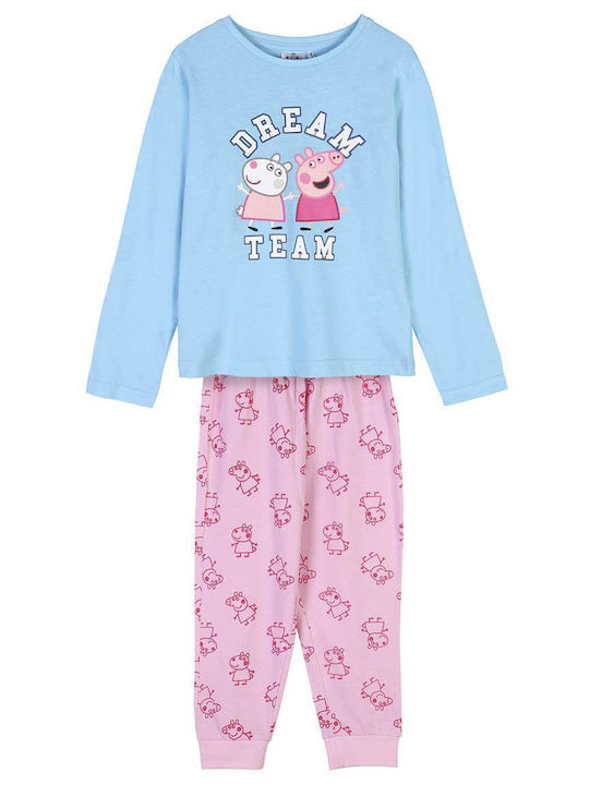 Arnetta Детска пижама Зимна Sky blue/pink