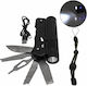 Rechargeable Flashlight LED with Maximum Brightness 4000lm Multitool 5 1 Power Black