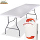 Bakaji Tabelle Metall für Camping Klappbar Campingmöbel 244x76x72cm Weiß