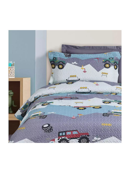 Das Home Wild Road Kinder Kissenbezüge Set 50x70cm Green, Grey Das Home Wild Road Kinder Kissenbezüge Set 50x70cm Green, Grey