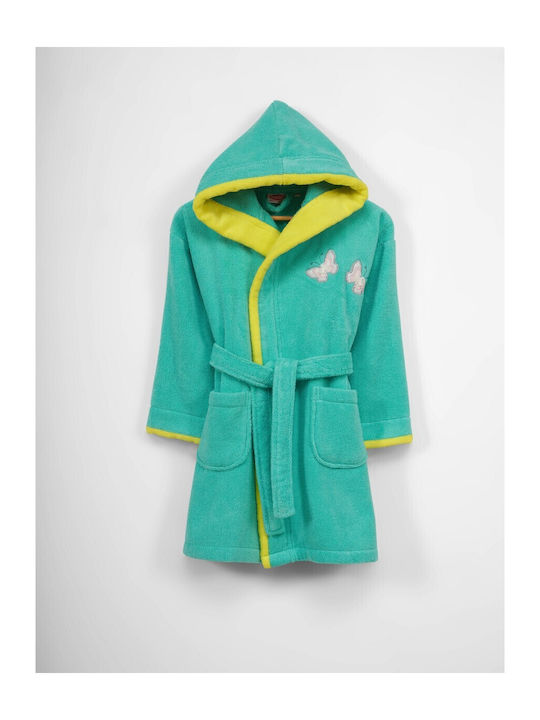 Hobby Home Παιδικό Μπουρνούζι Dark Water Green mit Kapuze