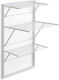 GreenTech Folding Wall Clothes Drying Rack for Balcony Made of Aluminum with 15m Hanging Length