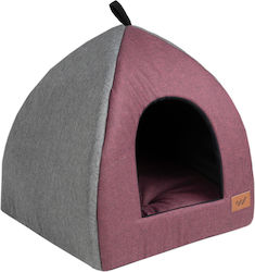 Woofmoda Къщичка за котки от кадифе, водоустойчива, мека, червено бордо 42x42x52 Woofmoda Къщичка за котки от кадифе, водоустойчива, мека, червено бордо 42x42x52