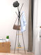 Bakaji Cuiere de podea Metal Negru 49x49x180cm