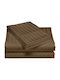 Pucioasa Duvet Cover Set Cotton Single with Pillowcase 160x220 Brown