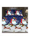 Pucioasa Set Husă de Pilotă Semi-dublă cu Față de Pernă & 1 Cearsaf 195x230 Santa Claus With Bells