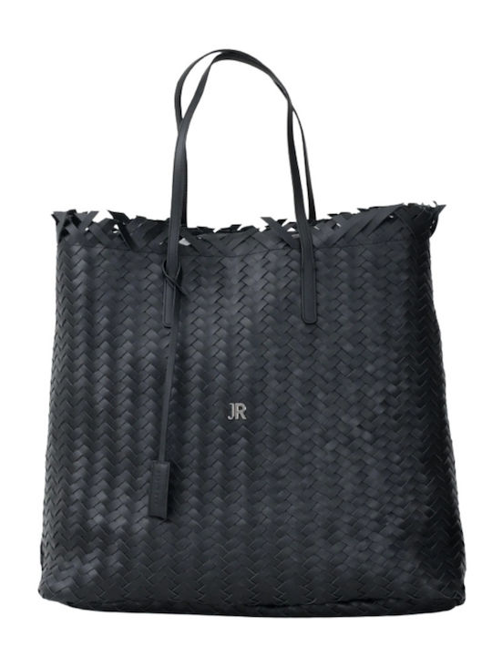 Leder Damentasche Shopper Schwarz