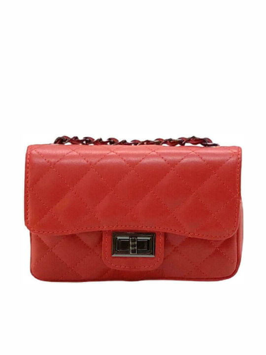 Leder Damentasche Rucksack Rot