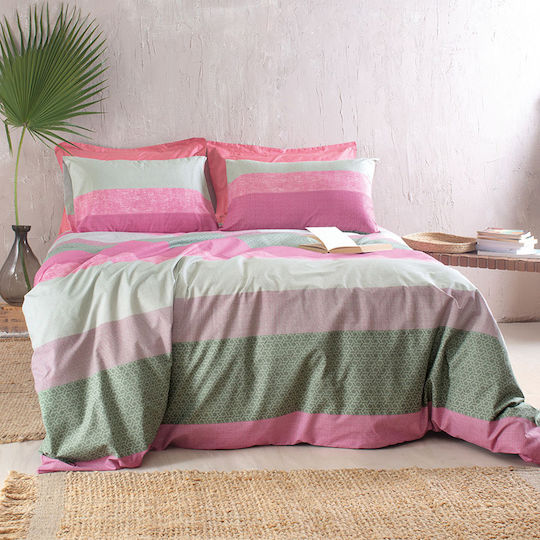 Rythmos Robin Kissenbezug-Set mit Umschlagumschlag Pink 50x70cm.