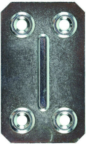 Placă de Conectare 40x67mm Galvanizată Set de 4 Bucăți