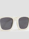 Vans Belden Shades Γυναικεία Γυαλιά Ηλίου με Λευκό Κοκκάλινο Σκελετό και Μαύρο Φακό