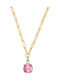 Dyrberg/Kern Necklace with Pink Gold Plated Steel with Stones