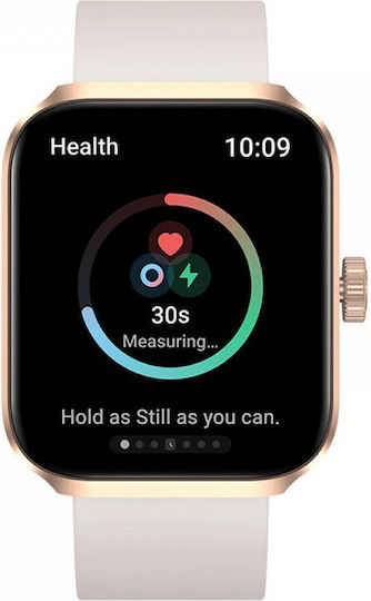 Zeblaze Beyond 3 Plus Aluminium 37mm Smartwatch με Παλμογράφο (Χρυσό - M/L)