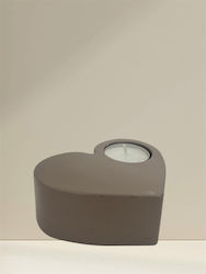 Hochzeitsgeschenk "Kerzenhalter aus Keramik in Herzform"