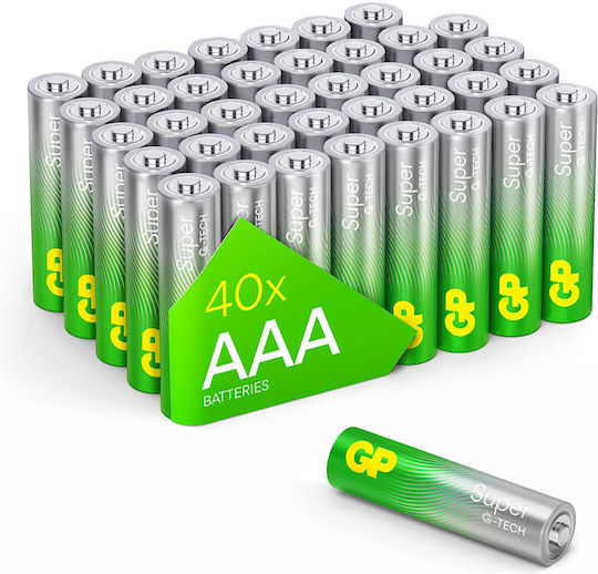 GP Batteries Super Алкални Батерии AAA 1.5V 40бр