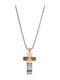 Senza Herren Kreuz aus Stahl mit Kette