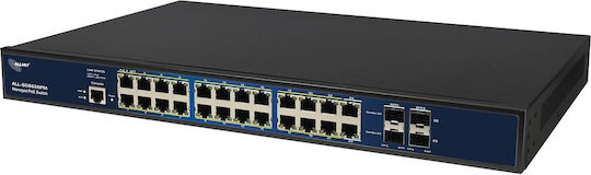 Allnet ALL-SG8626PM Managed L2 PoE+ Switch με 24 Θύρες Gigabit (1Gbps) Ethernet και 4 SFP Θύρες