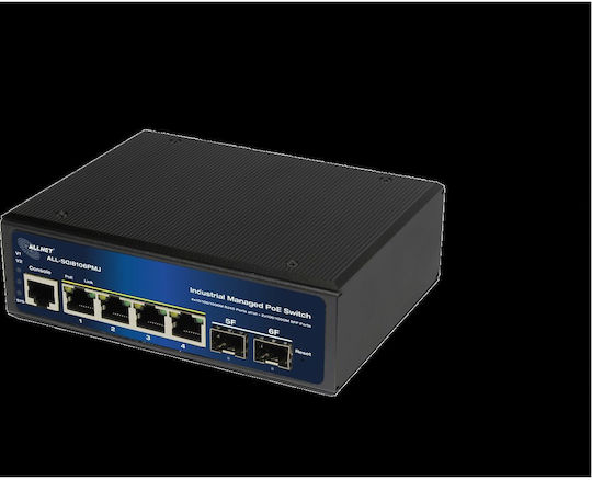 Allnet Managed L2 PoE Switch με 5 Θύρες Gigabit (1Gbps) Ethernet και 2 SFP Θύρες