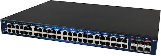 Allnet Verwaltet L2 Switch mit 48 Ports Gigabit (1Gbps) Ethernet und 6 SFP Ports