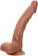 Calexotics Dildo με Όρχεις και Βεντούζα Καφέ 24.25cm