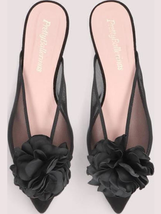 Pretty Ballerinas Ella Leder Damen Pantoletten Schwarze