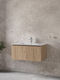Furnibath Waschtisch mit Waschbecken L81xB35xH46cm Walnut
