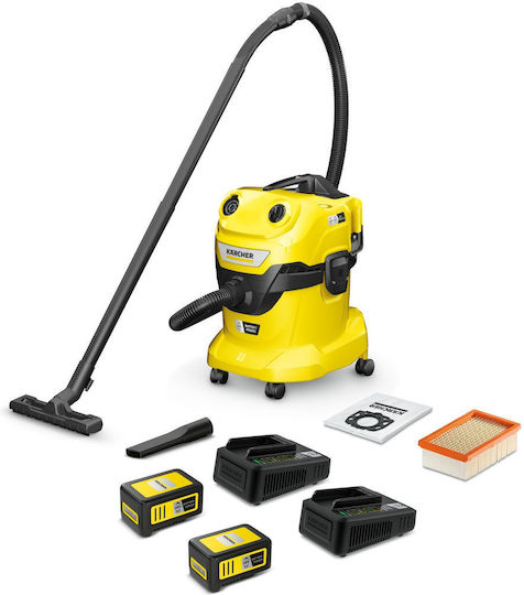 Karcher WD 4-18 Dual Aspirator Reîncărcabil Lichide / Solide Recipient 20lt