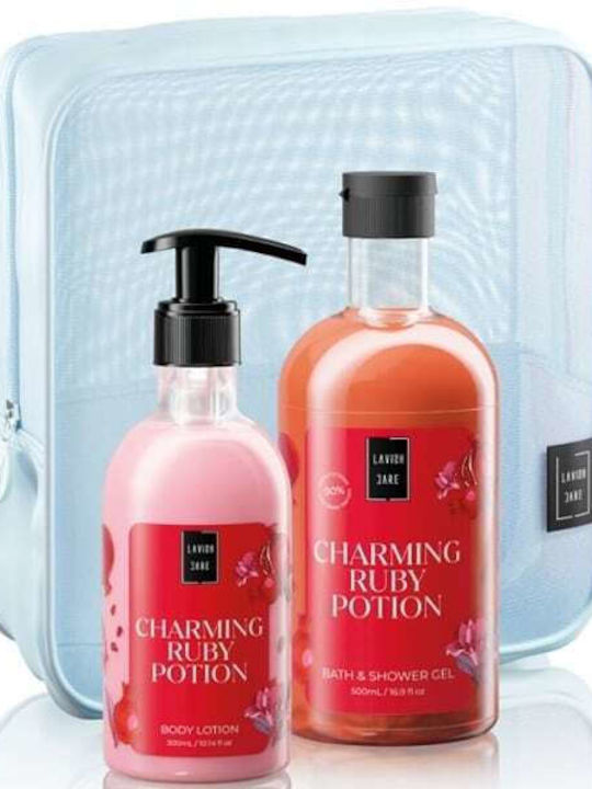 Lavish Care Charming Ruby Potion Σετ Περιποίησης για Ενυδάτωση & Καθαρισμό Σώματος Charming Ruby Potion 3τμχ