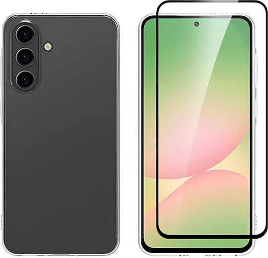 Vivid Set Gelly Back Cover Tempered Glass Σετ με Τζαμάκι Μαύρο (Galaxy A56)