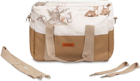 Sensillo Wickeltasche-Wickeltasche Schulter/Hand Braun 43x30x30cm.