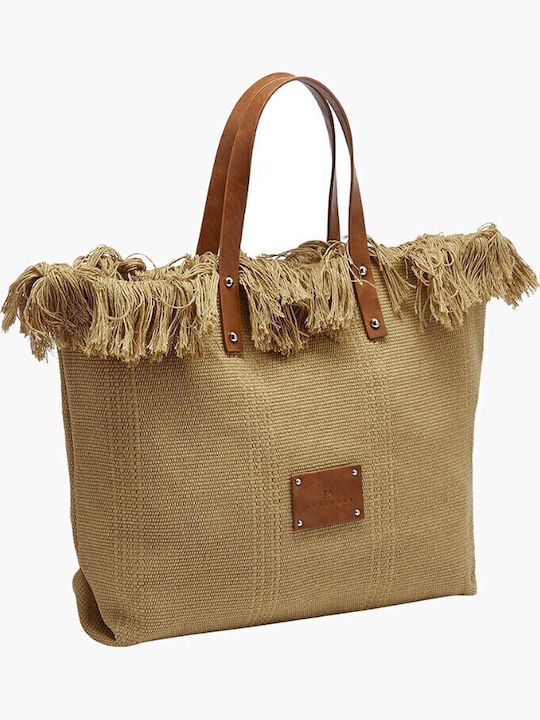 Bartuggi Wicker Beach Bag Beige