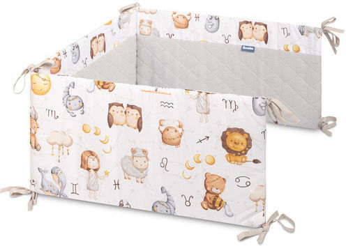 Sensillo Crib Bumpers Classic Inside grey 60x120cm