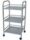 Bakaji Metallisches Küchenwagen Mit 3 Ebenen Grau 41x32x75cm