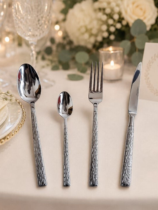 Galifas Galifas Stainless Steel Silver Cutlery Set 72 Pieces with Suitcase